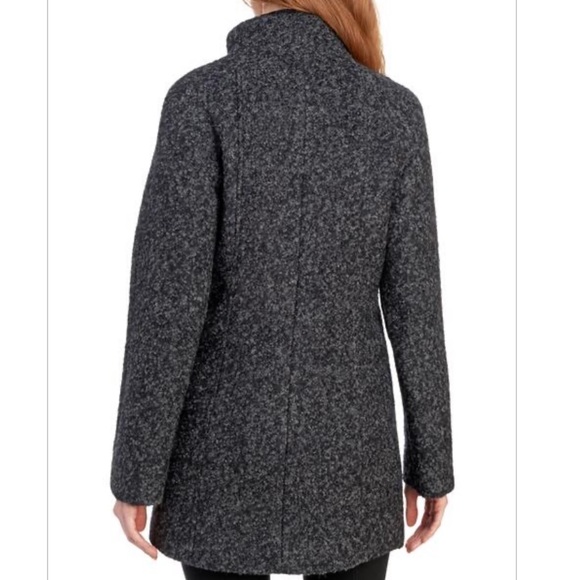 ANNE KLEIN Wool-Blend Boucle Winter Coat - Picture 3 of 12